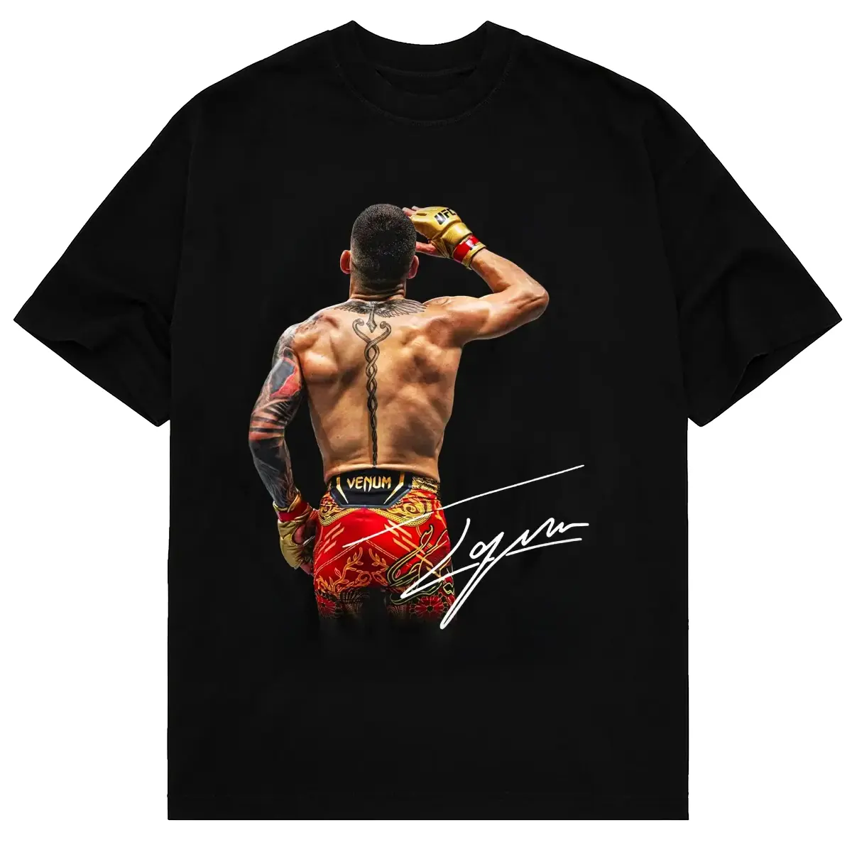 MMA Fighter Graphic T Shirt for Men, Combat Sports Fan Tee, Gym Pump Cover Cotton Short Sleeve Shirt