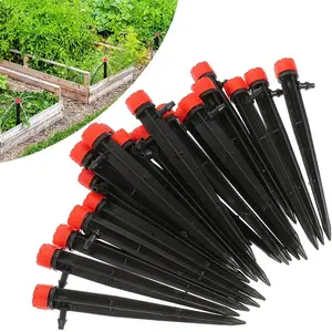 100 Pcs Adjustable 360 Degree Drip Irrigation Sprinklers 5 Inch Arrow Ground Stakes Heavy Duty Plastic Drip Heads 8 Holeinklers Flow Control Garden Irrigation Kit Farm Greenhouse Lawn Potted Plant Watering System