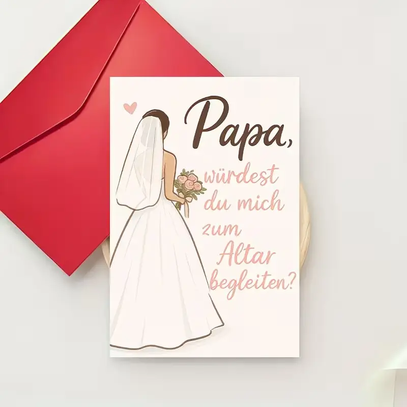 1SET Wedding Invitations: Invite the father to walk the bride down the aisle—the perfect gift for the bride to express her love and gratitude on her wedding day. A special keepsake to cherish family moments. Includes envelopes. Christmas gift.