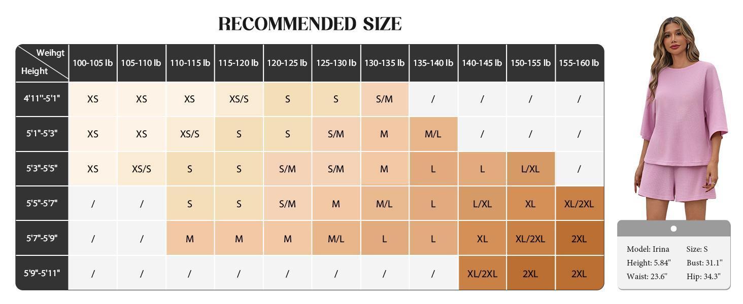 Imily Bela Womens Short Sets 2 Piece Outfits 3/4 Sleeve Tops and Elastic Waist Shorts Lounge Set Casual Loungewear SpringStatements