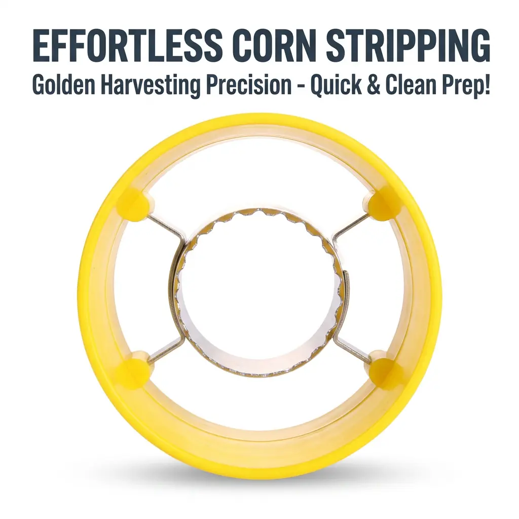 Stainless Steel Corn Kernel Stripper, Handheld Corn Sheller with Collection Cup, Household Kitchen Gadget for Quick Food Prep, Corn Cutting Tool for Home Cooking & Daily Use