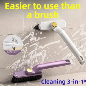 Multifunctional Corner Brush 360-Degree Rotating Long-Handle Toilet Bathroom Cleaning Tool