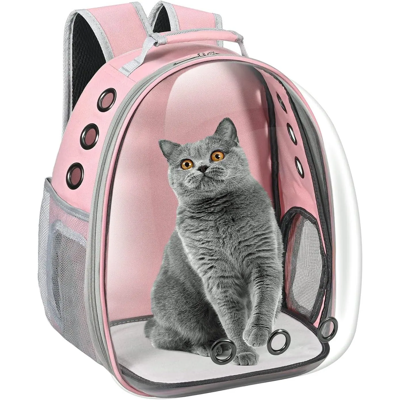 Carrier Backpack,  Carrier Backpack Front Pack for Small Medium  Puppy  Carrier Backpack Bag Space Capsule, Airline-Approved  Carrier for Travel Hiking Walking Camping ()