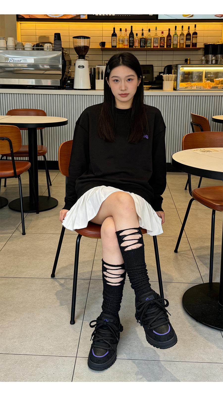 Vintage Distressed Black Platform Sneakers |   Goth Aesthetic Shoes