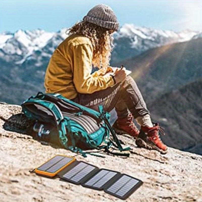Solar Powered Power Bank, Portable Solar Rechargeable Phone Charger with Foldable Solar Panels, 20000mAh High Capacity Solar Power Bank for Smart Phones, Tablets Solar Powered Power Bank, Portable Solar Rechargeable Phone Charger with Foldable Solar Panels, 20000mAh High Capacity Solar Power Bank for Smart Phones, Tablets