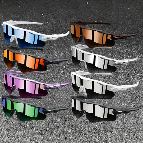8pcs Unisex Semi-Rimless Shield Glasses, Outdoor Sports Eyewear, Multiple Color Options, Suitable for Cycling, Running & Outdoor Activities