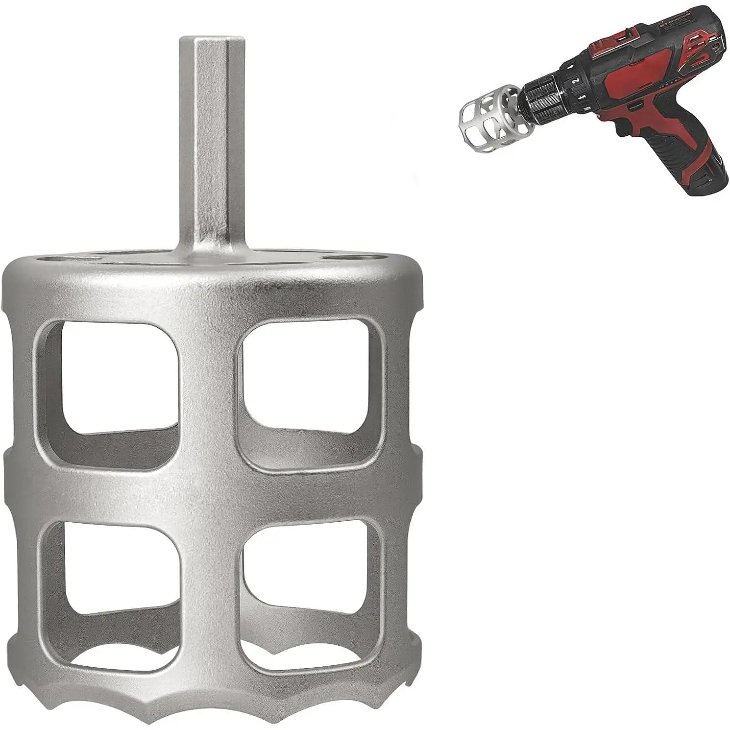 2.75” Sprinkler Head Grass Cutter Tool for 1/2” Cordless Dril, Stainless Steel Sprinkler Head Trimmer, Lawn Irrigation Sprinkler Digging Tool, Removes Grass & Dirt Around Sprinkler Heads Fast