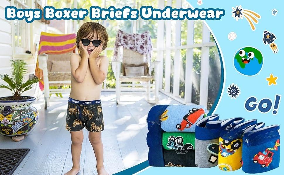 XY-UDW22 100% Cotton Boys Boxer Briefs Tagless Toddler Underwear (6-Pack) XY-UDW22 100% Cotton Boys Boxer Briefs Tagless Toddler Underwear (6-Pack)