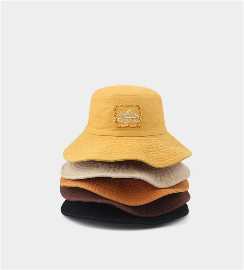 Summer Wide Large Brim Men Women Fisherman Hat Outdoor UV Protection Casual Sun Cap Hiking Fishing Climbing Safari Bucket Hats