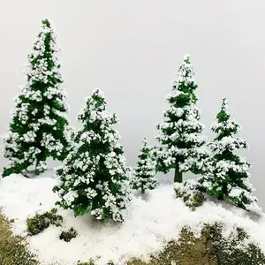 22PCS Mixed Scale Model Trees, Mini Snow Pine Model Trees 2-6 Inch, for Diorama Supplies Christmas Accessories Miniature Christmas Trees Micro Train Landscape Railway Sand Tablefidget toys