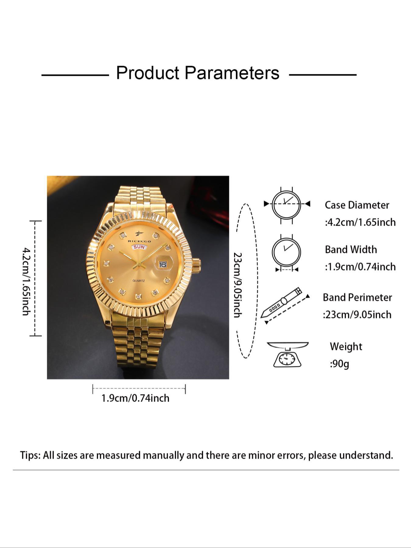 Men's Business Round Dial Analog Quartz Watch, Fashionable Watch for Party, Daily Clothing Decor, Trendy All-match & Exquisite Watch for Birthday Gift with Box, Quartz Wristwatch