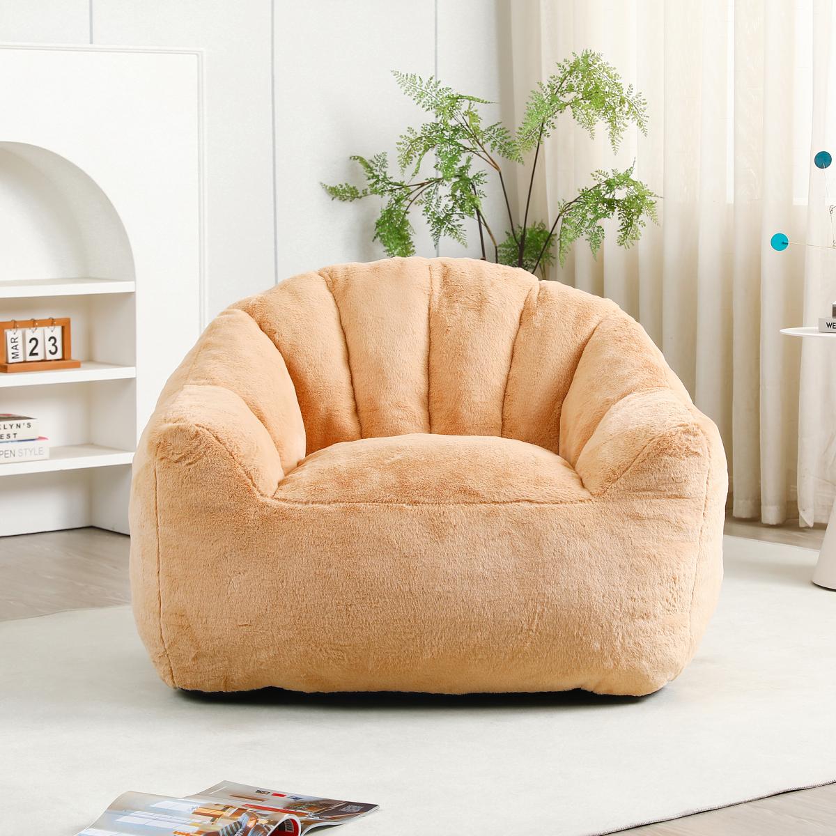 Bean Bag Chair, Bean Bag Sofa Chair with Armrests Stuffed High-Density Foam, Lazy Sofa Comfy Chairs BeanBag Chair for Adults in Living Room,Bedroom Reading