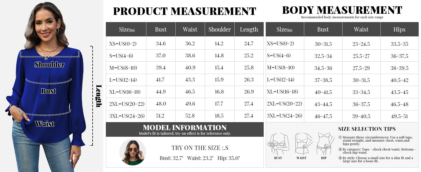 Womens Long Sleeve Chiffon Blouses Dressy Casual Smocked Work Shirts Loose Pleated Crew Neck Fall Spring 2026 Wine Red Large #Springfresh