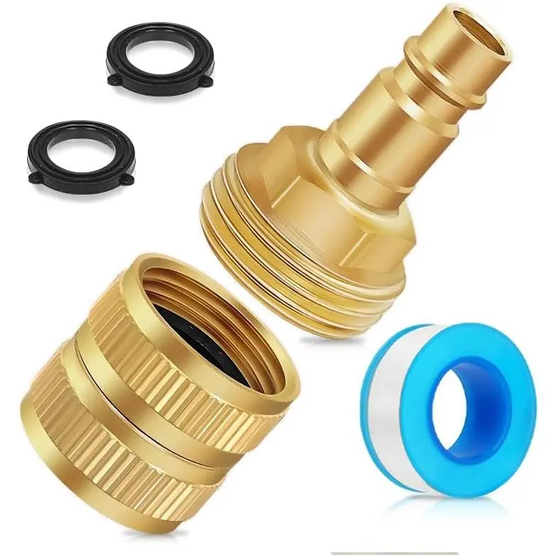 RV  Port Quick Connector with 3/4"GHT Female to Female Adapter