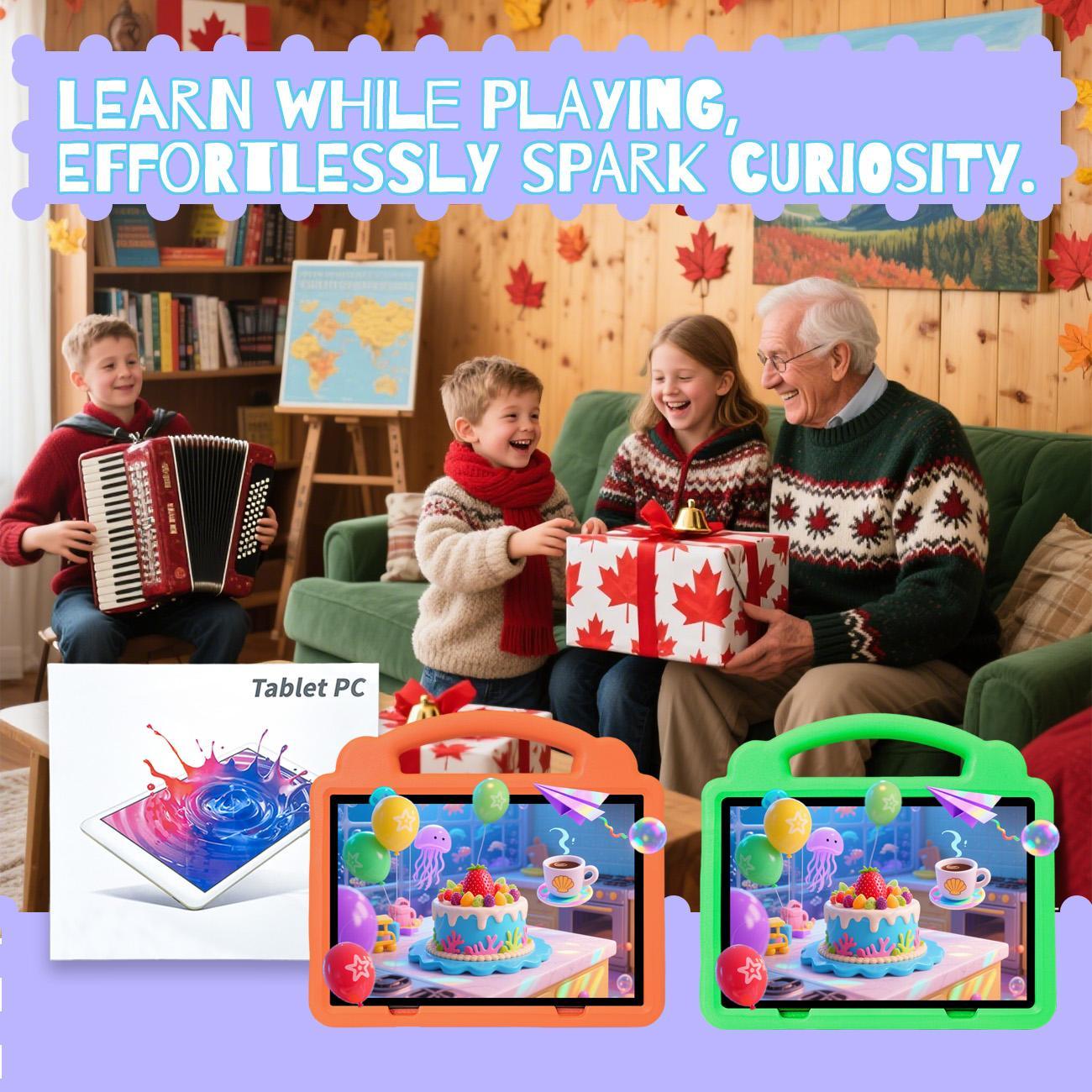 10.1 Inch Android Tablet, Touchscreen Tablet, 3G Call Tablet with Shockproof Case, Learning & Game Mode Tablet, Ideal Gift for Holiday & Birthday