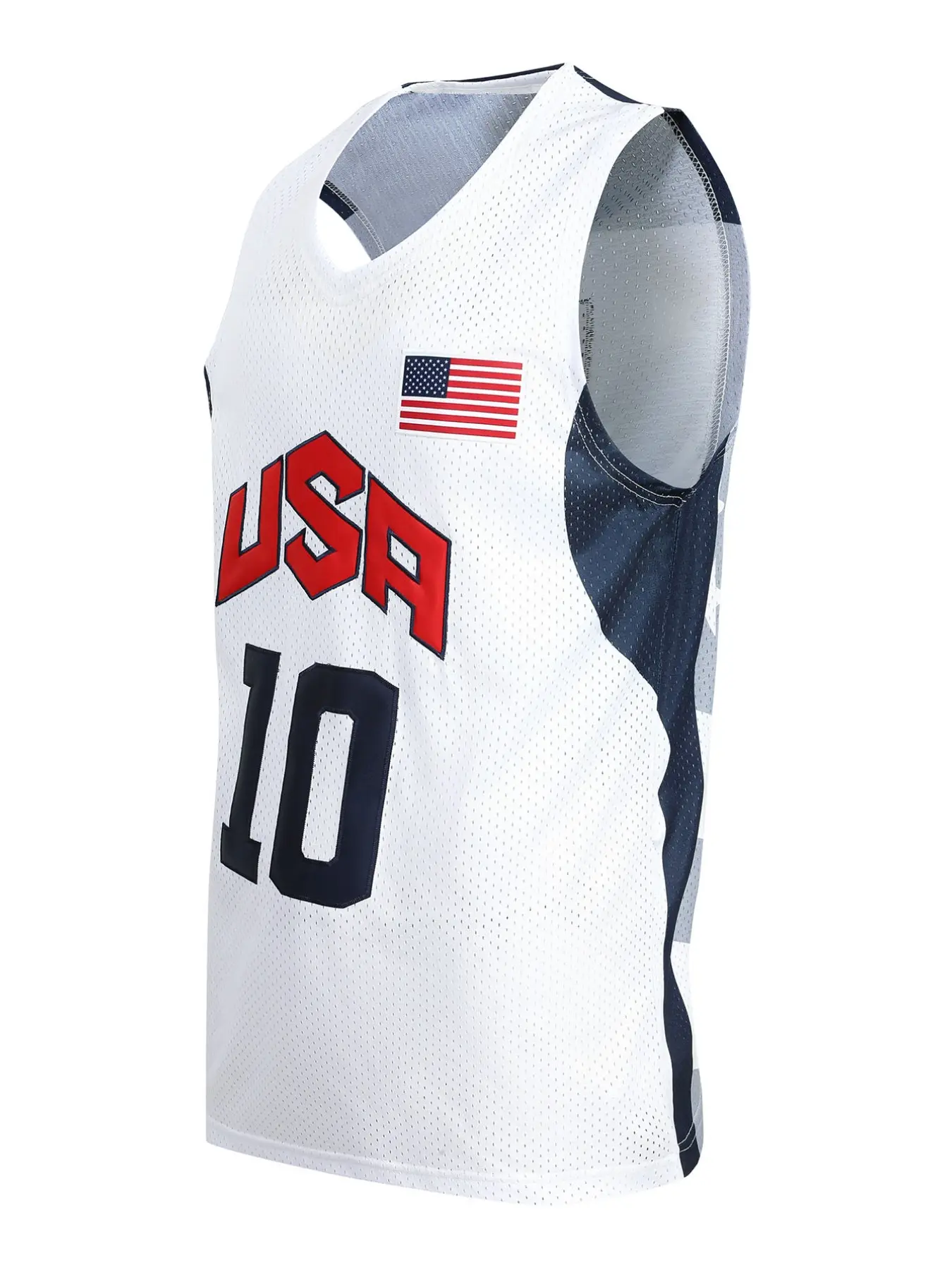 Men's 10 White Basketball Jersey, Embroidered Sports Top, Casual Fitted Long Sleeve Tee, H-Type Silhouette, Unlined Design, Casual Sporty Top