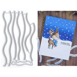A Few Simple Wavy Line Metal Cutting Dies for Card Making Embossing Paper Die Cuts Sets Album Scrapbooking Templates Stencils Storage Pockets