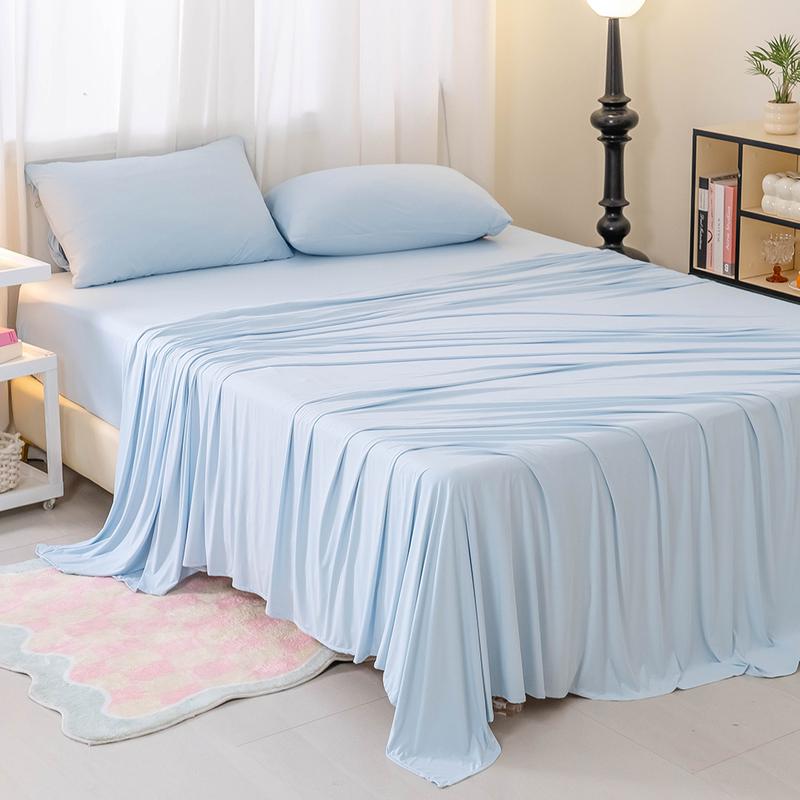 Luxury 4-Piece Breathable Cool Bedding Set - Silk-Like Soft, Smooth, Deep Pocket Fitted Sheets for Home Bedroom, Smooth Sheets