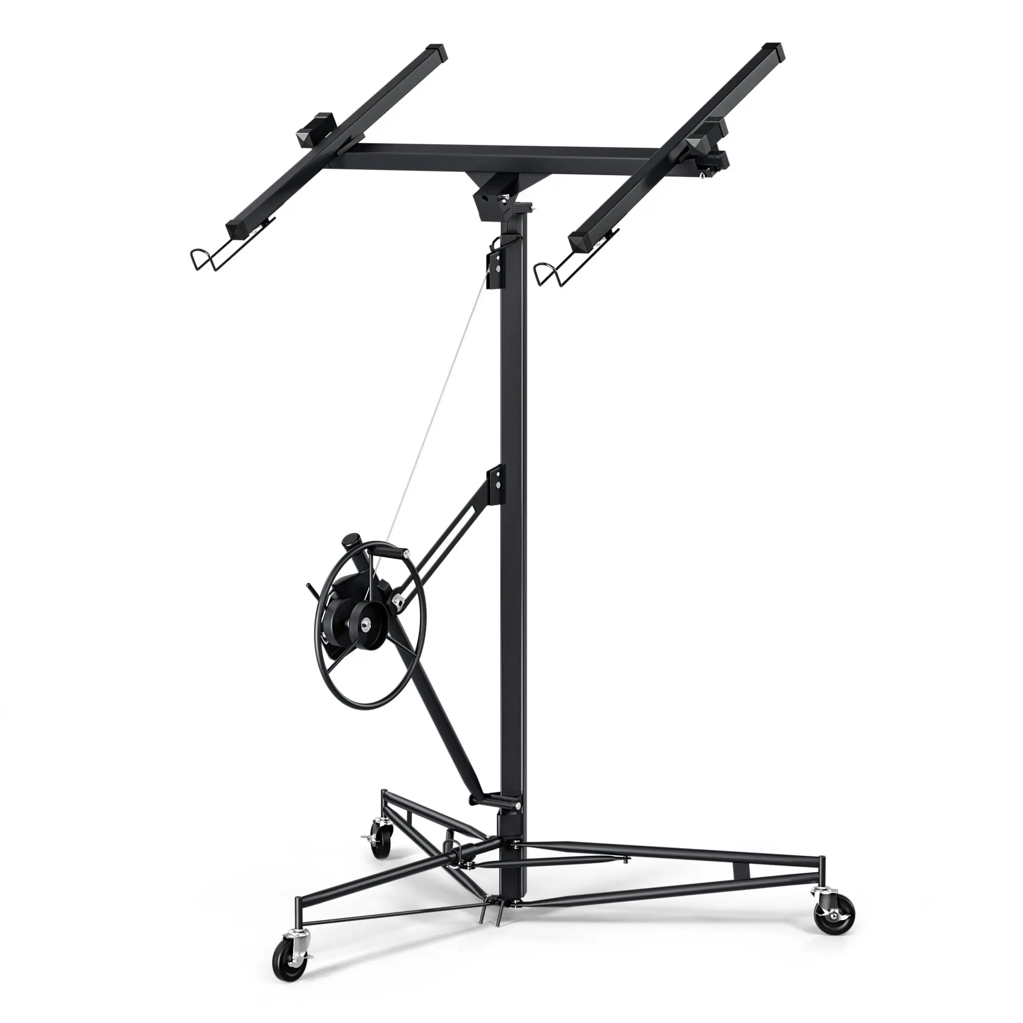 16 ft Drywall Lift – Sheetrock Lift Drywall Lift Panel Hoist, 150 LBS Capacity, 360° Adjustable Telescopic Arm & 3 Lockable Wheels – Heavy Duty for High Ceilings