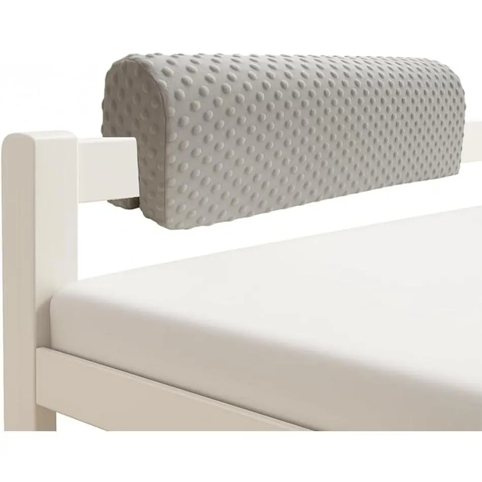 Toddlers' Bed Rail Bumper Guardrail - 3ft Length Anti-Collide Padding, Increased Height, Fall Prevention, Easy Installation, Enhanced Safety, Universal Fit (Grey)