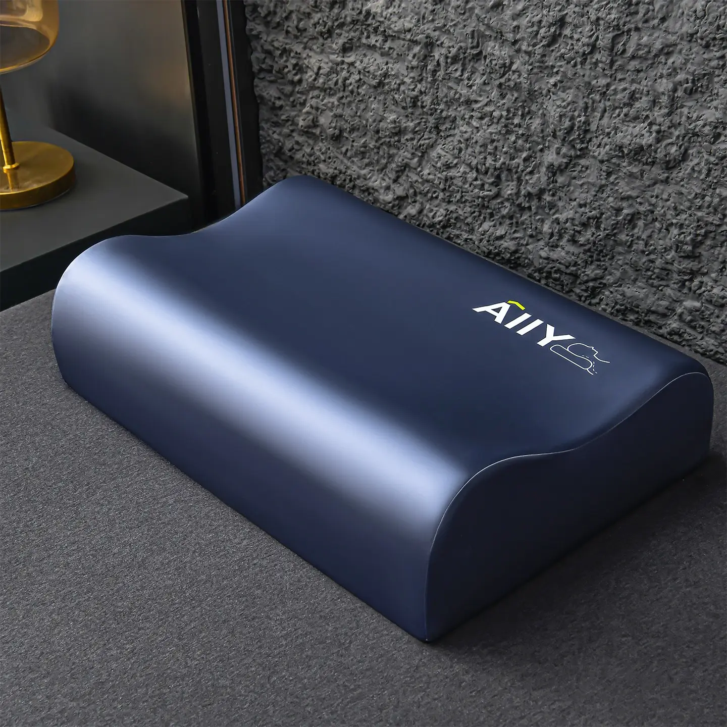 Slow Rebound Durable Memory Foam Wedge Contoured Wave Pillow 2200g(4.85lbs) Heavy Weight 60x40cm, Removable Washable Cover, Extra Thick High Support Cushion for Tall Broad Shouldered Fitness Lovers Large Build Adults