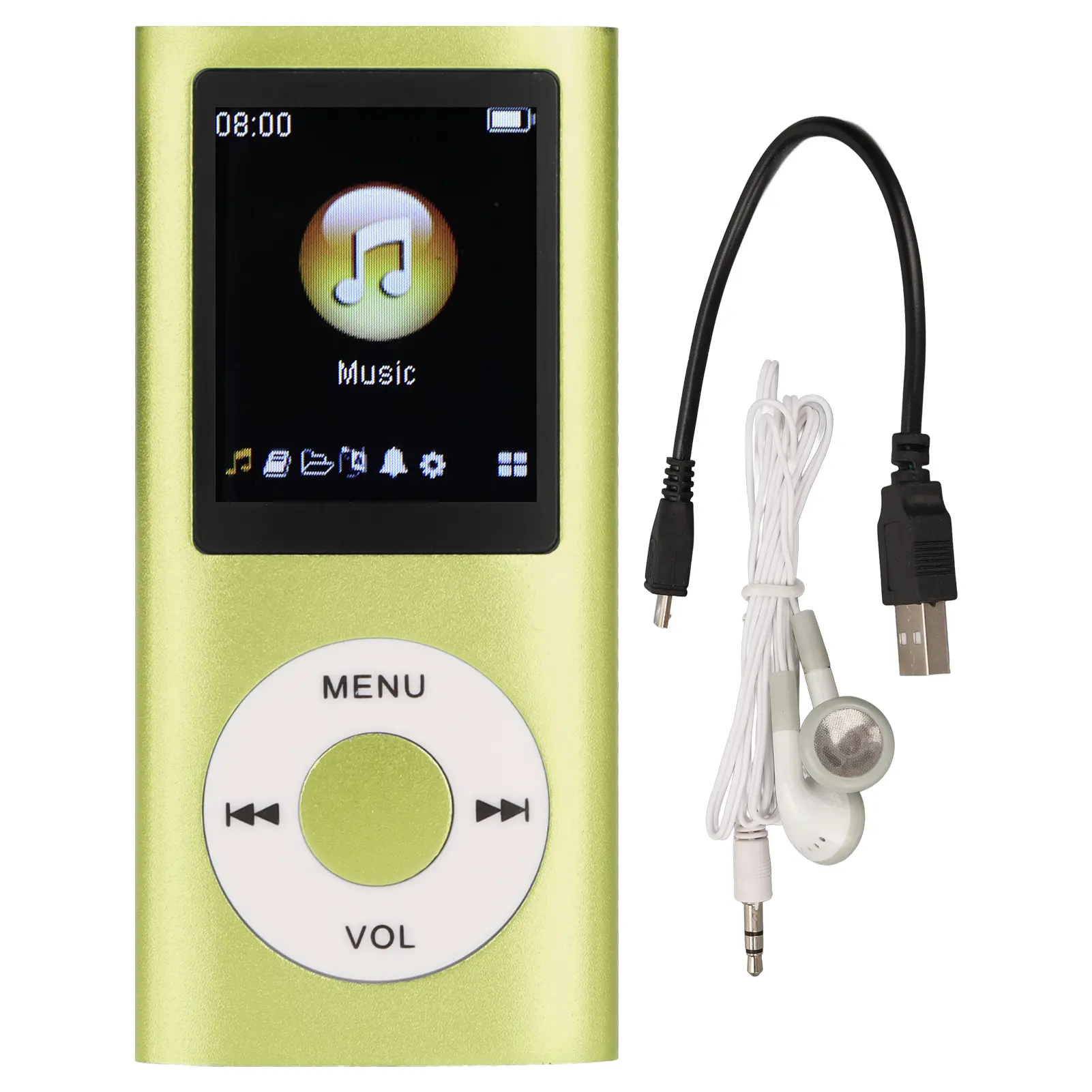 Aluminum Alloy MP3 Player accessories Stylish Multifunctional Lossless Sound Slim 1.8 Inch LCD Screen Portable MP3 Music Player