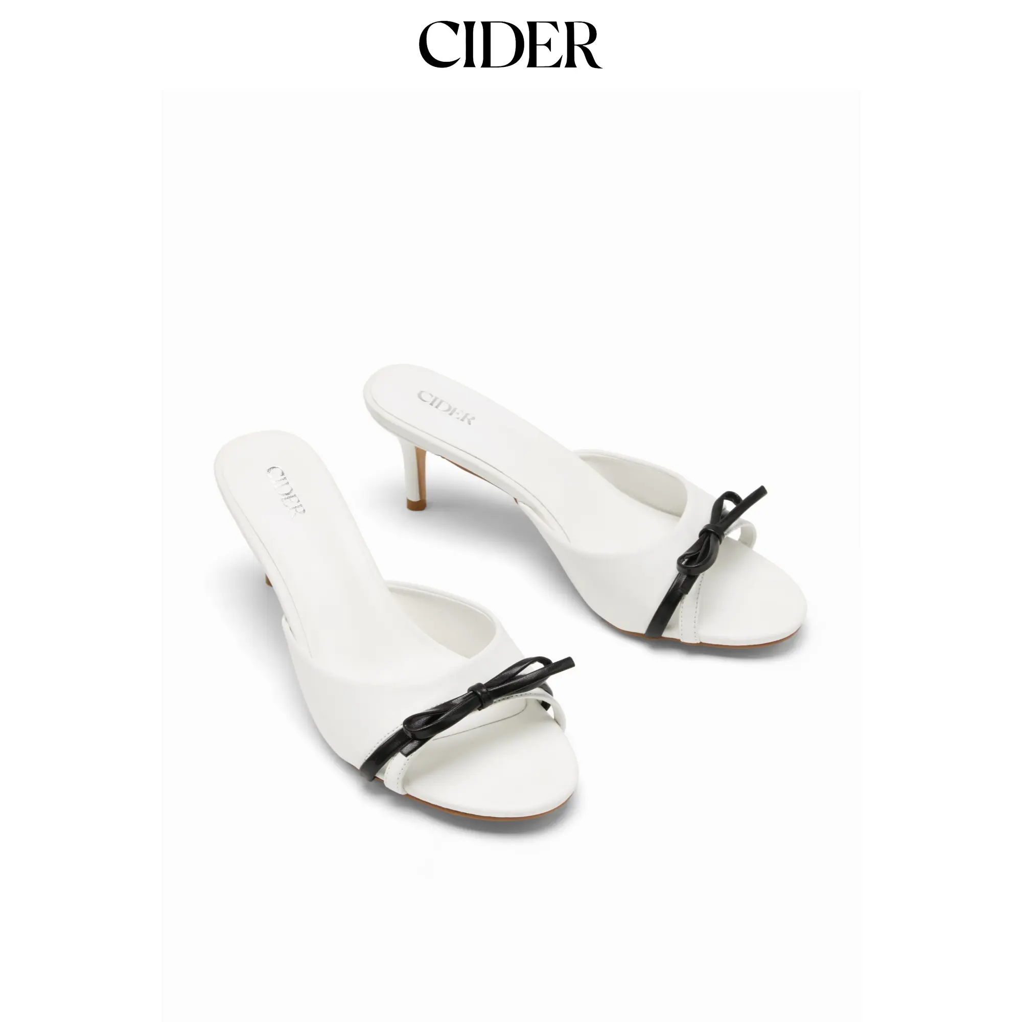 Cider BOWKNOT KITTEN HEEL SANDALS SohoChic