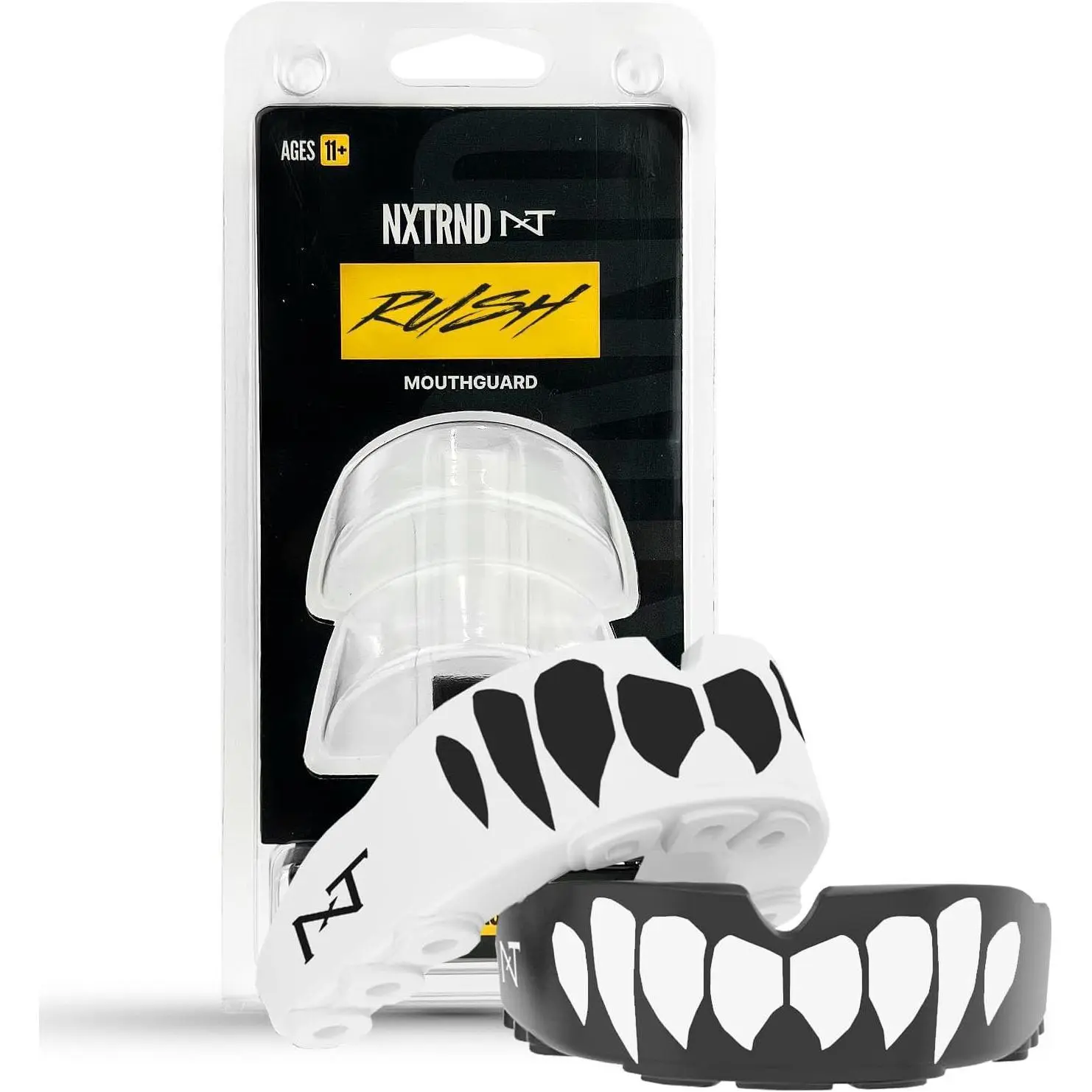 2-Pack Fangs Pattern Graphic Mouthguards - Durable, Breathable Boxing Equipment for Youth Contact Sports, Anti-Injury, Comfortable Protective Gear