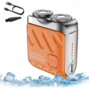 Luggage Electric Shaver,2025 New Men's Portable Mini Electric Shaver-Fully Waterproof Fast Charging Long Battery Life Double-Ring Magnetic Cutter for Home Travel