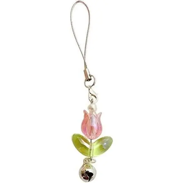 Cute Tulips Flower  Pendant, Straps, Lanyard Pocket , Strap Backpack Charm,  Key Decoration Chain Cell Phone Charms Accessories,  , Charms