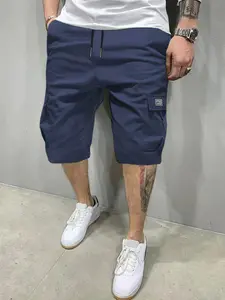 Men's Multifunctional Tactical Pocket cargo shorts, Casual Comfy Pocket, Elastic Waist, Drawstring, Multiple Pockets, Outdoor Travel Sports Casual Five-Quarter Pants