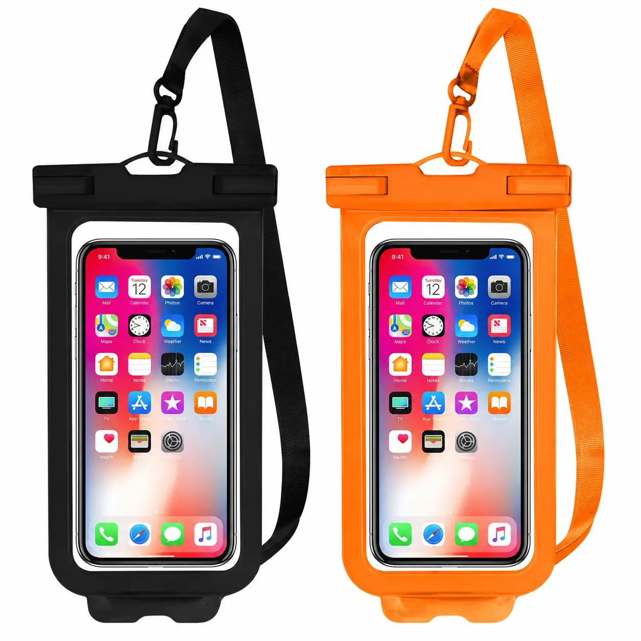 Clear Waterproof Phone Pouch for iPhone 15/14/13 Pro Max Plus & Galaxy S22/S23 – Dual-Pack Dry Bag with Adjustable Lanyard, Submersible Protection Up to 10 Feet, Ideal for Beach, Swimming, Snorkeling, Kayaking, and Outdoor Water Activities