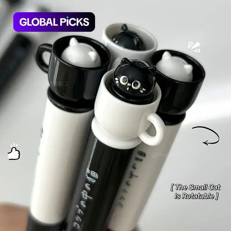 Creative Rotating Core Pocket Pen Set, Fun Animal Design Quick-Dry Ink Pens, Writing Pen, Ideal for Learning & Office Use, Pack of 4/8 Pieces, Stationery Writing Tools, Writing Stationery #GLOBAL PICKS