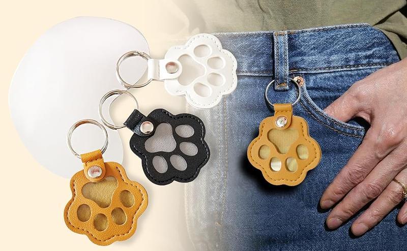 4 pack-Cat and dog hair keychain hanger creative pet cat and dog hair decoration for pet owners to collect and commemorate.Cat and dog hair keychain owners to collect and commemorate