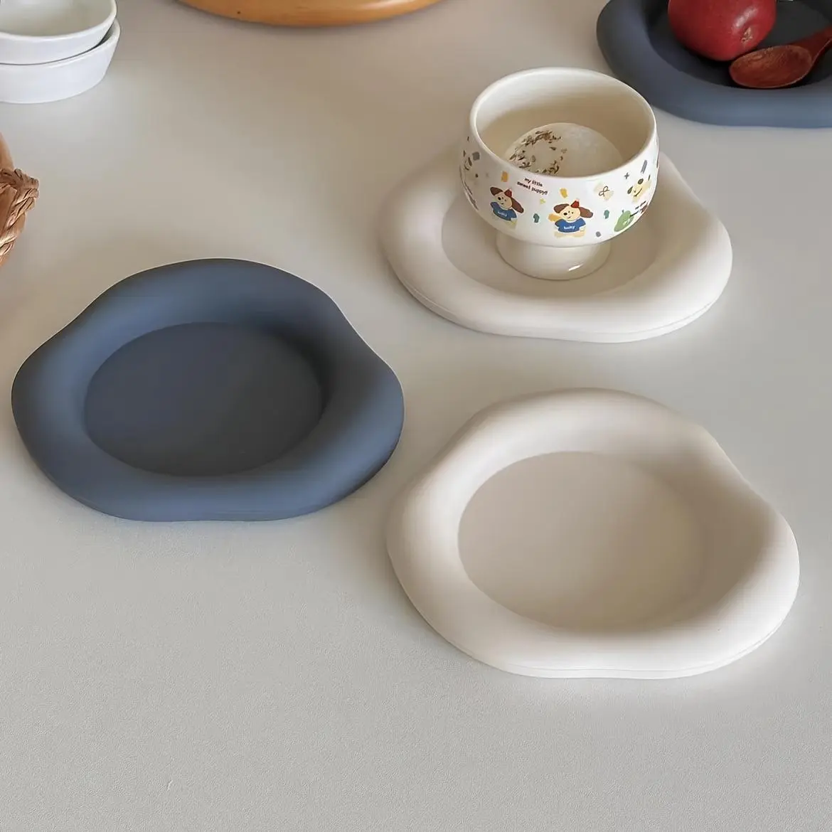 New Cloud Silicone Coaster High Temperature Resistant Jewelry Storage Tray Minimalist Creative Coffee Cup Coaster Bowl Mat
