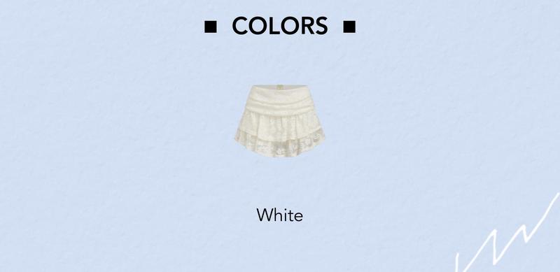 Cider [size 0-26] Lace Mid Rise Layered Mini Skirt