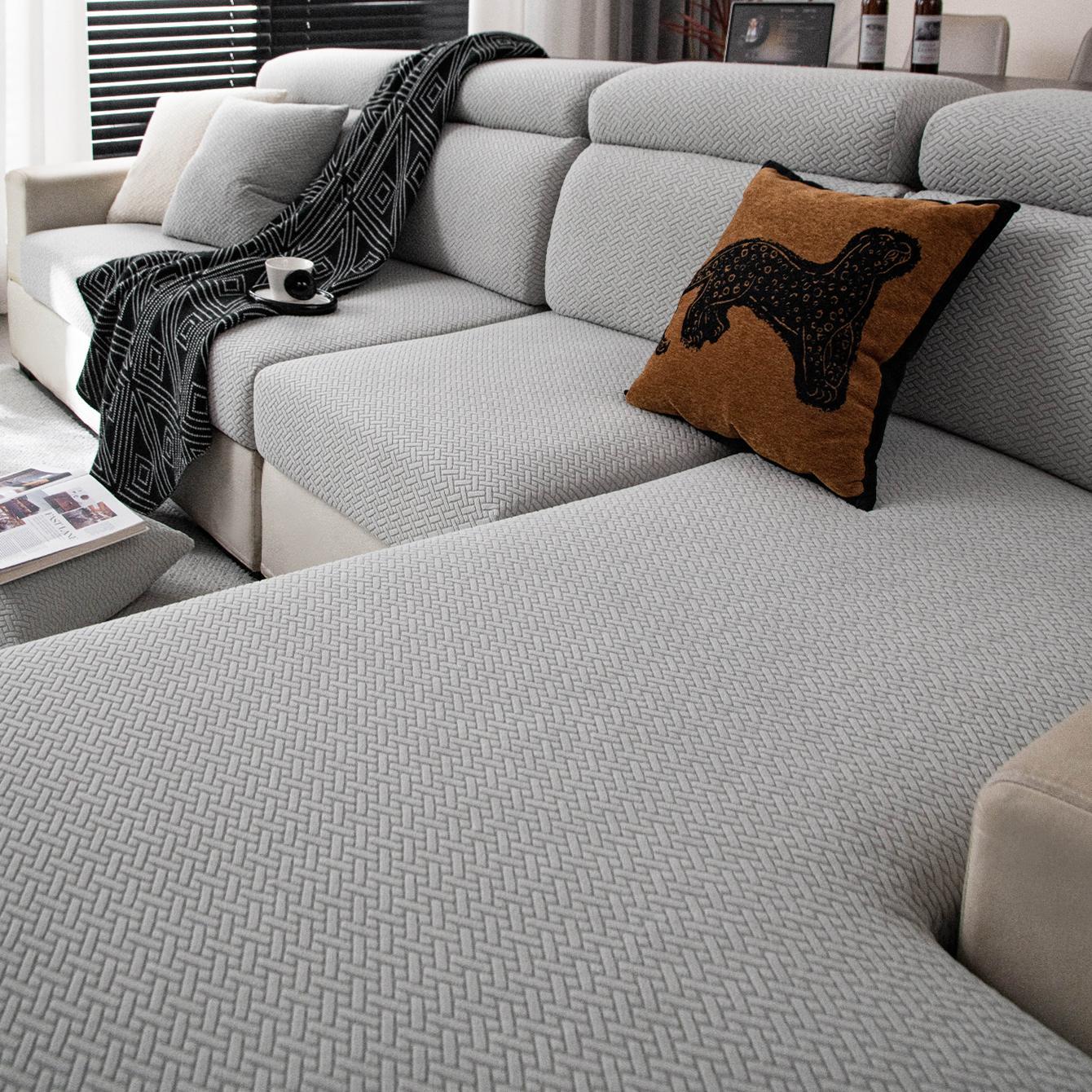 Solid Color Sofa Cover, 1 Count Soft & Durable Washable Elastic Sofa Slipcover, Sofa Protector for Home Living Room, Bedroom, Office, Sofa Couch Covers #GLOBAL PICKS