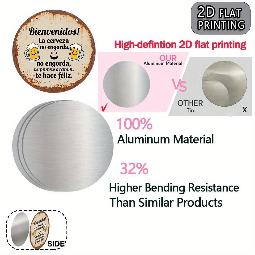 Welcome to Drink – "Beer Brings You Joy" Vintage Metal Sign – Decorative Plaque & Humorous Gift – Aluminum 7.9x7.9 Inches – Creative Gift for Friends & Party Decoration