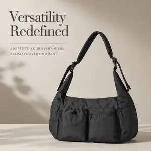 Women's Waterproof Lightweight Chest Bag, Adjustable Wide Strap Crossbody Bag, Travel Essential Large Capacity Multifunctional Shoulder Bag