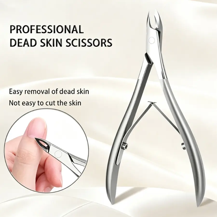 1pc, Nail Art Cuticle Scissor Nippers Clipper Dead Skin Remover Cut Plier Manicure Stainless Steel Trimming Pedicure Care Tools Manicure Supplies