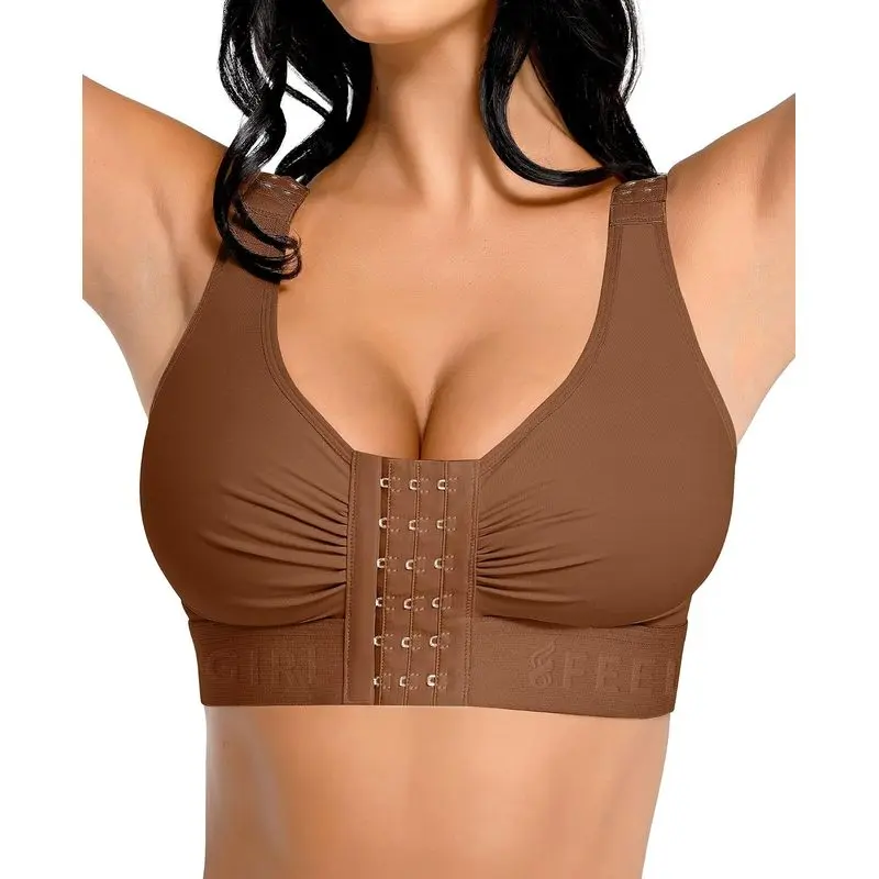 Post Surgery Compression Bra for Women's Front Closure Bra| Wireless Bra, No Padding, Adjustable Straps, Full Coverage, Mastectomy Support, Breast Augmentation Recovery