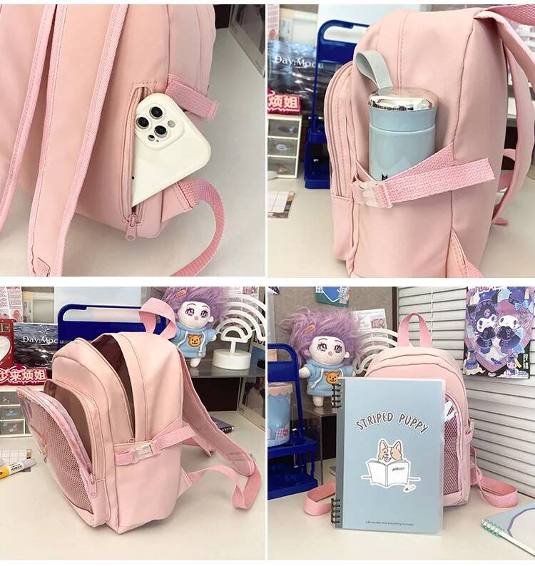 Y2K Cute Mini Backpack Women Fashion ItaBag Sweet Girl Transparent Rucksack DIY Personality Display Knapsack Lolita Shoulder Bag