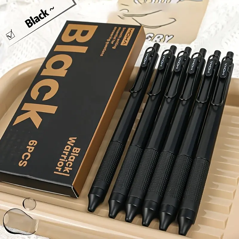 6/12/24pcs Quick-Dry Ballpoint Pens, 0.5mm Fine Tip, Ideal for Notes and Writing, Perfect Office and School Supplies, Note Taking Pens, Gift Ideas