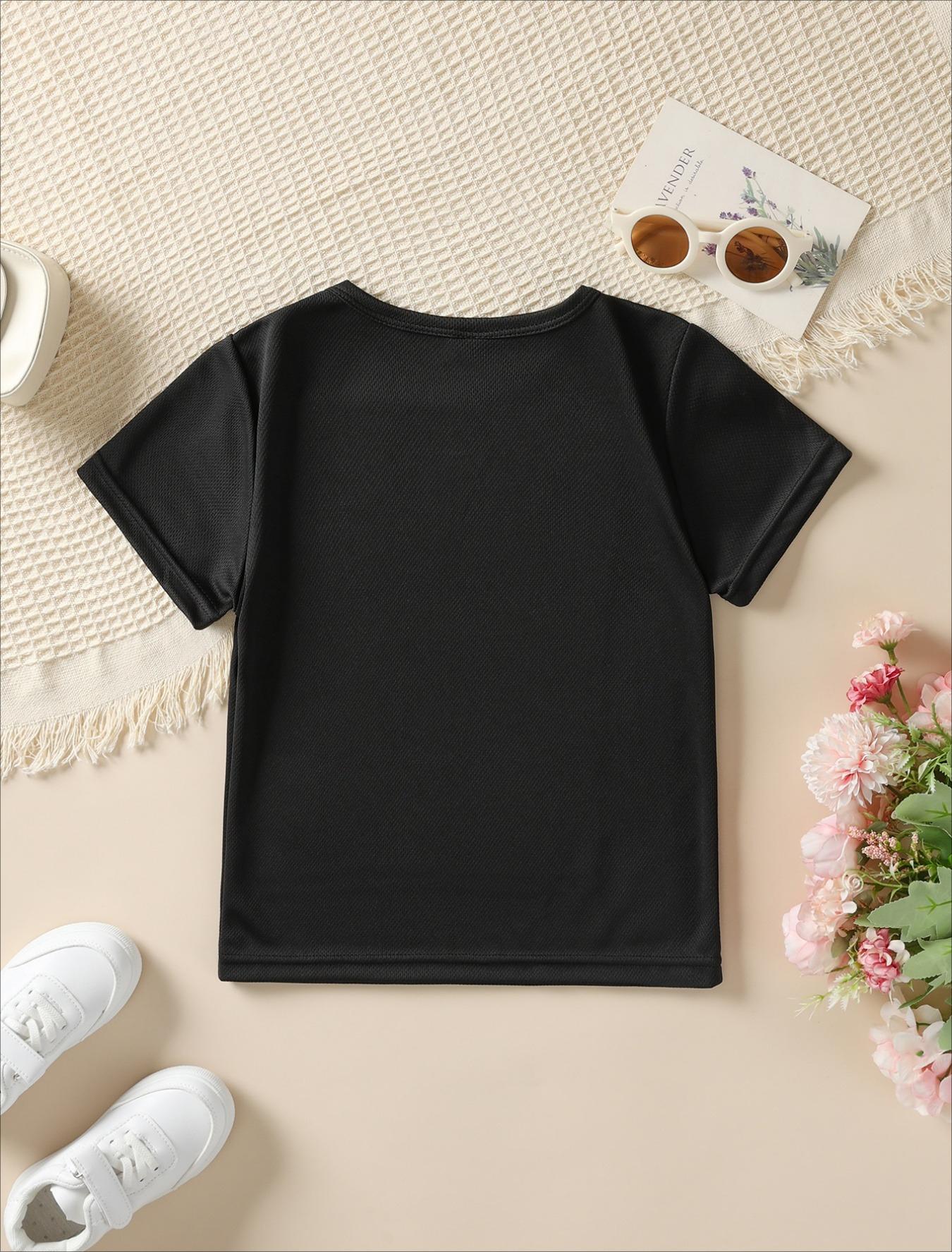 [Soft Boys' Tee] Soft Boys' Short Sleeve Tee | 'I'M Not Pampered, My Grandma Cares for Me' Monogram Design | Light Fabric, Cozy Summer Top, Washable, Sports & Everyday Use
