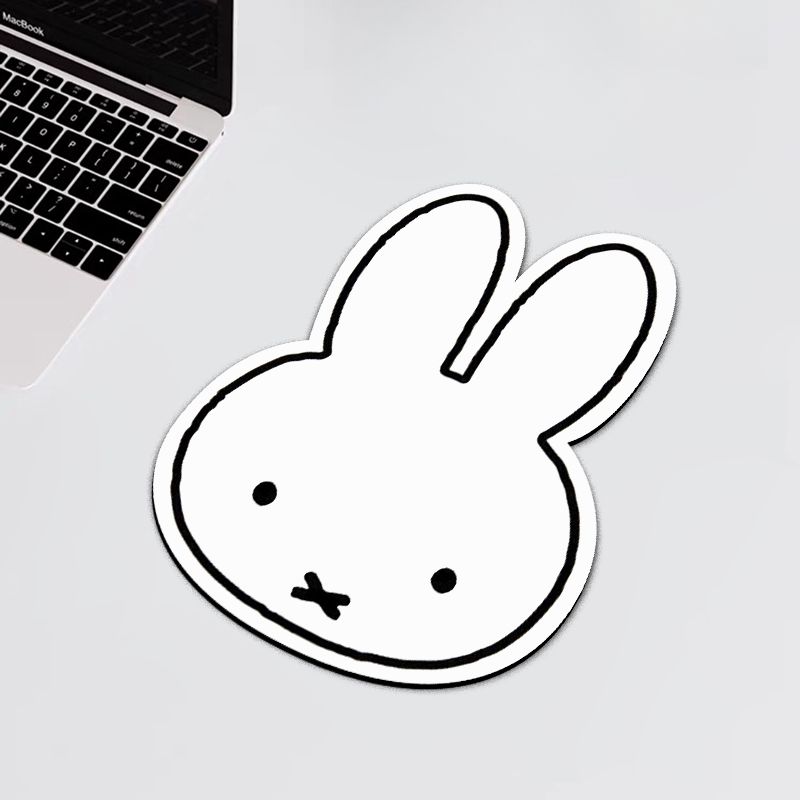 Miffy Mouse Pad Kawaii Cartoon Tech Surface with Non-slip Rubber Base for Office & Home Accessories Multi-functional Desk Mat
