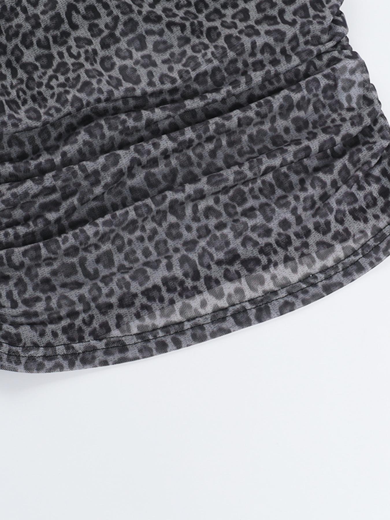 Women's Leopard Print Top, Casual Sleeveless Top for Summer, Women's Clothing for Daily Wear Top, Casual Comfy Cami