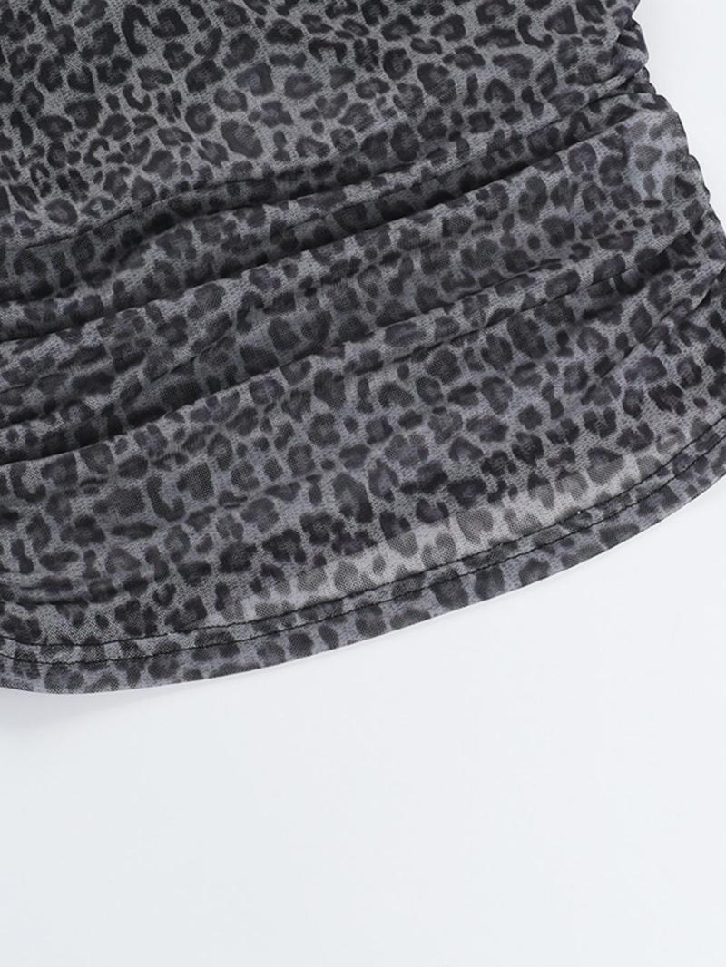 Women's Leopard Print Top, Casual Sleeveless Top for Summer, Women's Clothing for Daily Wear Top, Casual Comfy Cami