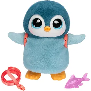 Little Live Pets Walking Penguin My Pet Waddles, Interactive Plush Penguin with 25+ Sounds and Detachable Leash, Toy Penguins for Kids of Ages 5+Gift
