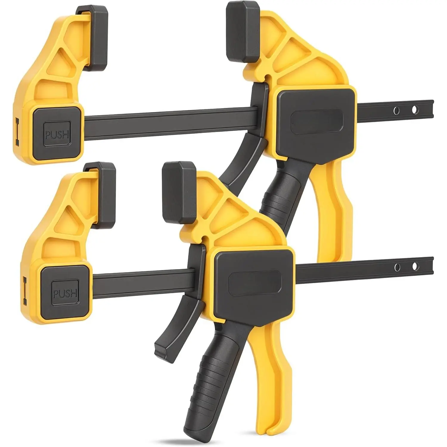 12 inch Bar Clamps for Woodworking – 2 Pack Quick Grip Clamps Set with 150 lbs Force –  Clamps for Gluing, Carpentry, DIY, and Metalworking (12 inch Size, 2 Pack)