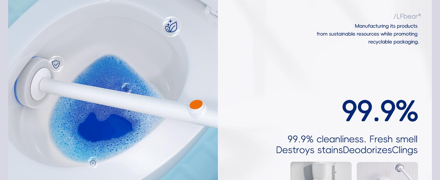 Disposable Toilet Cleaning System - Toilet Wand Kit with 18 High-Performance Refills, Wall Mounted Brush and Holder for Deep Cleaning Bathroom (Brush + 18 Refills)Bathroom Toilet Cleaning ，Bowl Cleaner Brush with Holder for Bathroom Deep Cleaning